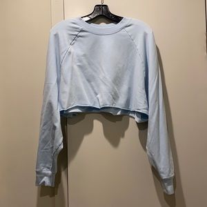 Light blue cropped sweatshirt